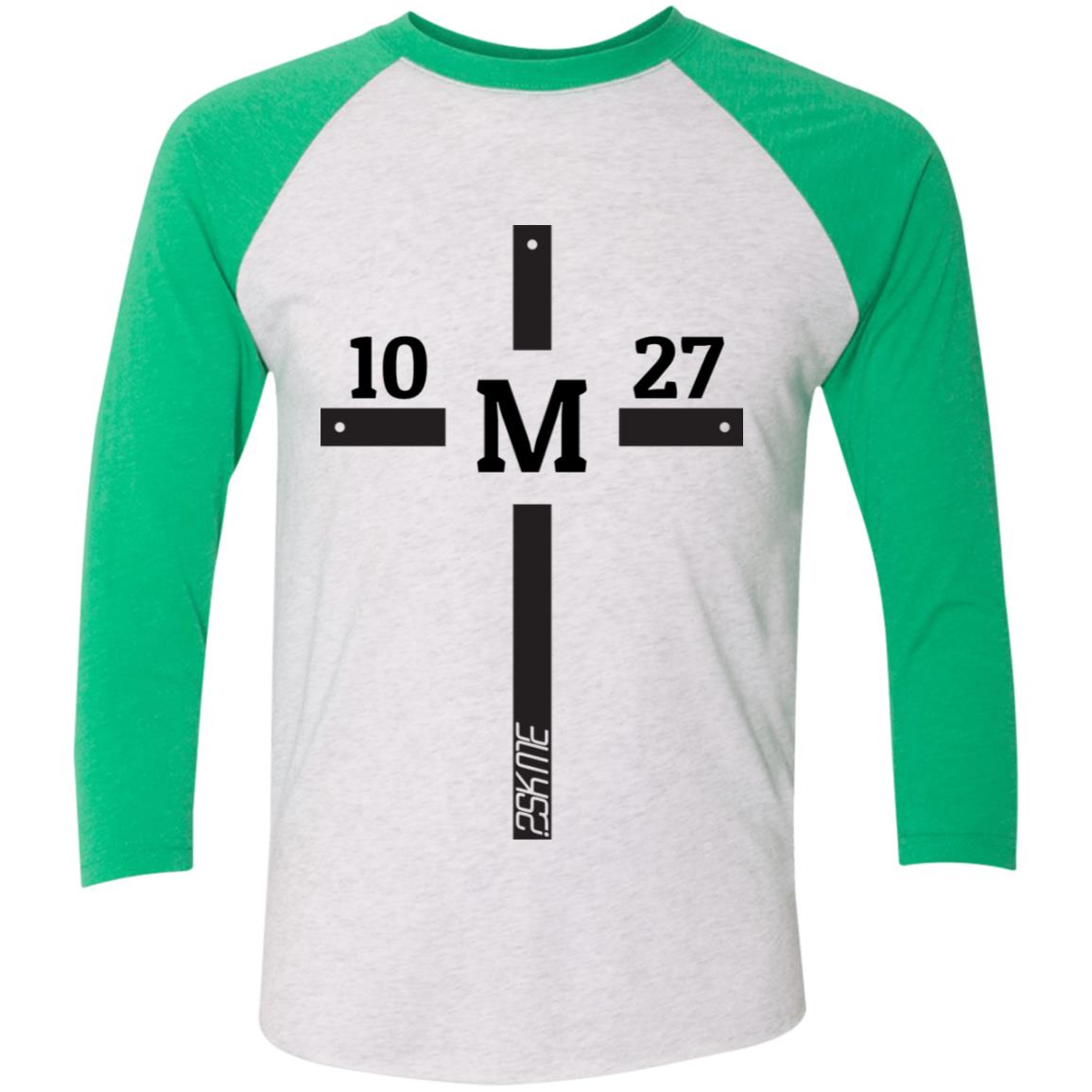 Men's | Multi-Color | Custom Verse Performance Tee | 3/4 Raglan Sleeve | Tri-Blend