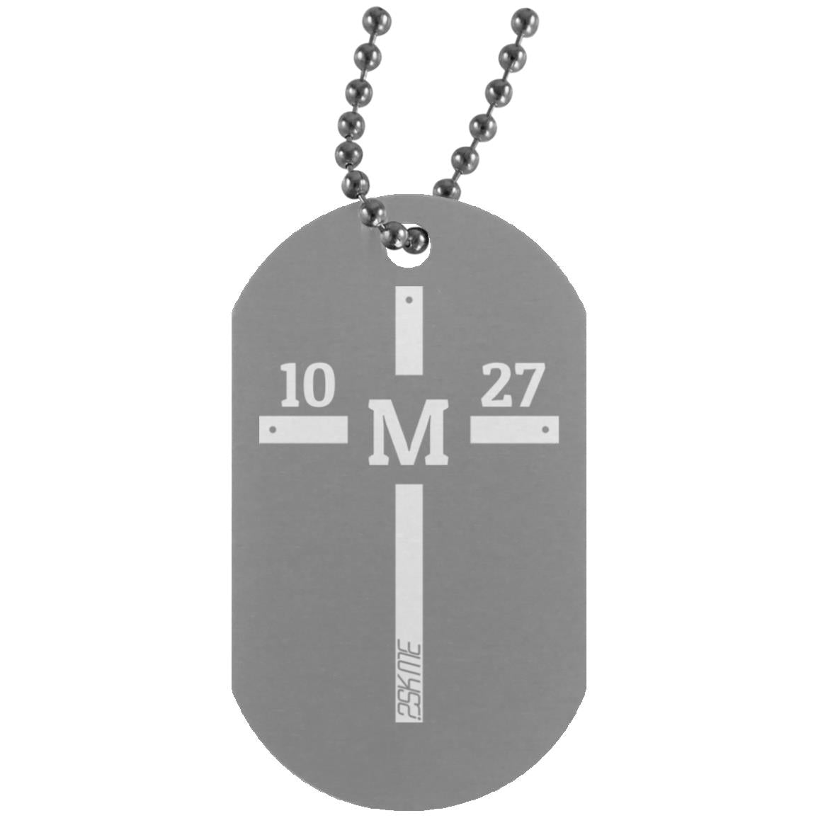 Custom Verse Silver Dog Tag