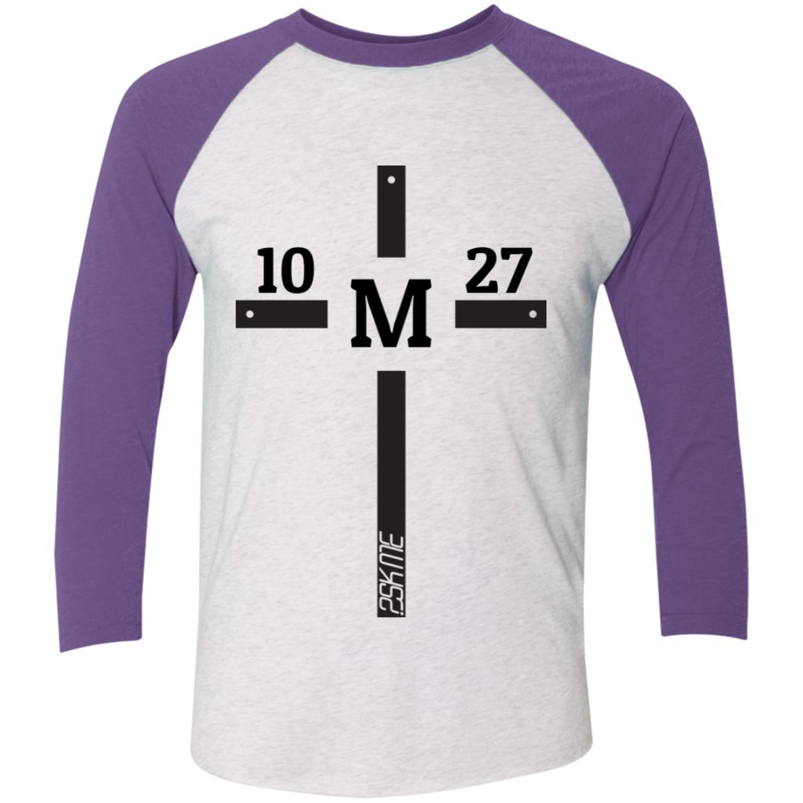 Men's | Multi-Color | Custom Verse Performance Tee | 3/4 Raglan Sleeve | Tri-Blend