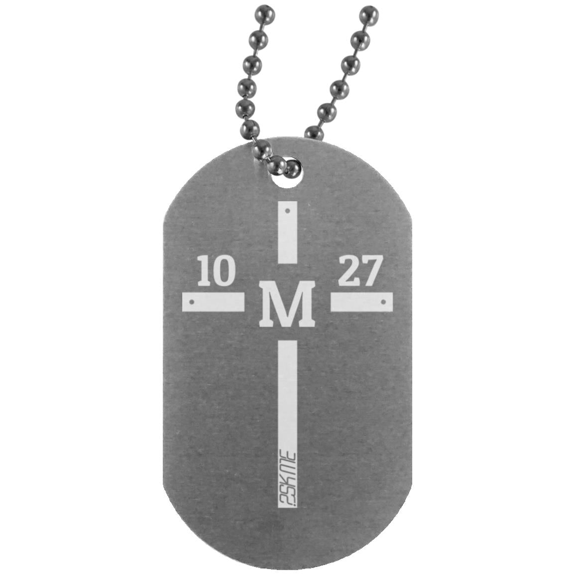 Custom Verse Silver Dog Tag