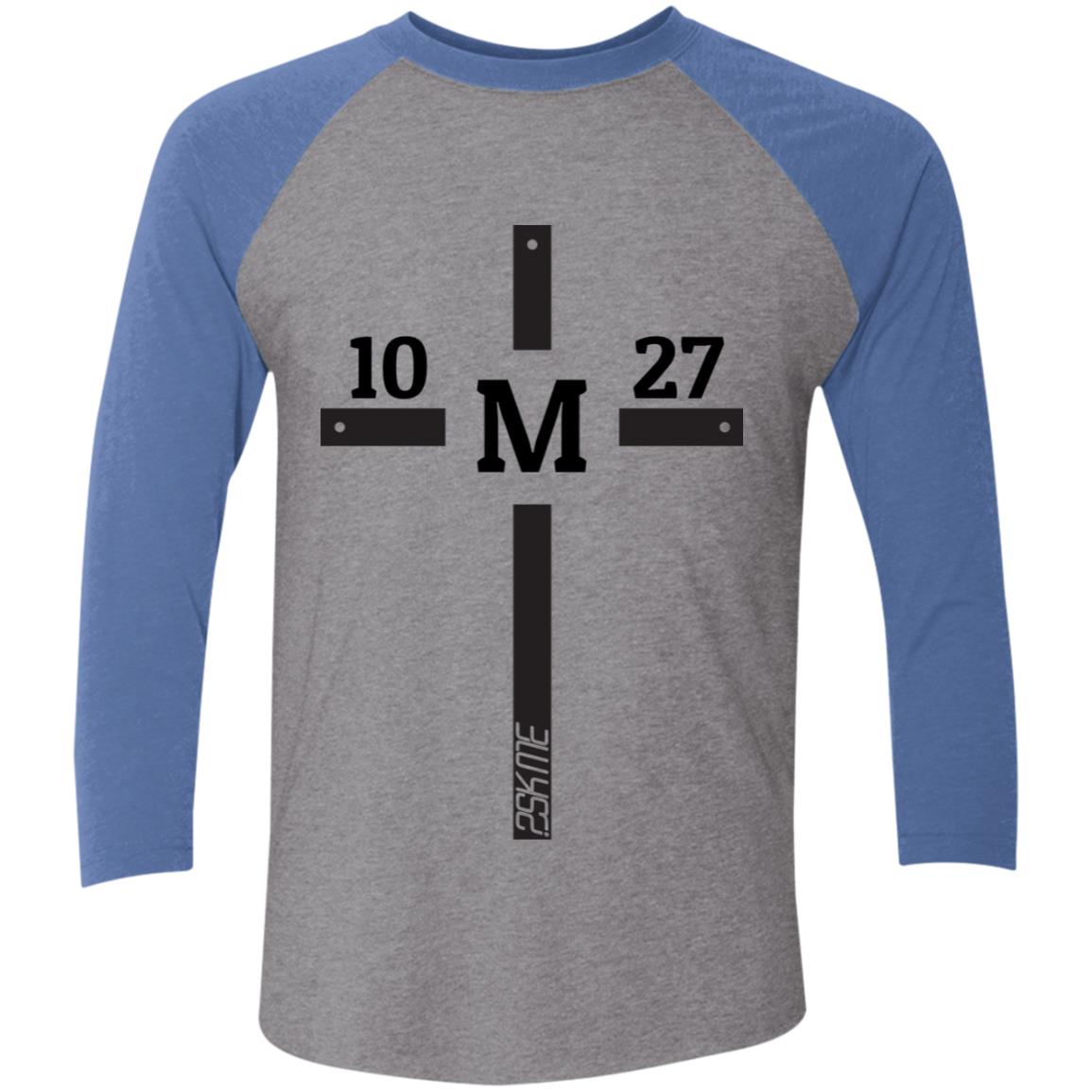 Men's | Multi-Color | Custom Verse Performance Tee | 3/4 Raglan Sleeve | Tri-Blend